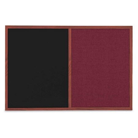 United Visual Products Slim Style Indoor Enclosed Corkboard, 36 UV504SCH-BLACK-PUMICE